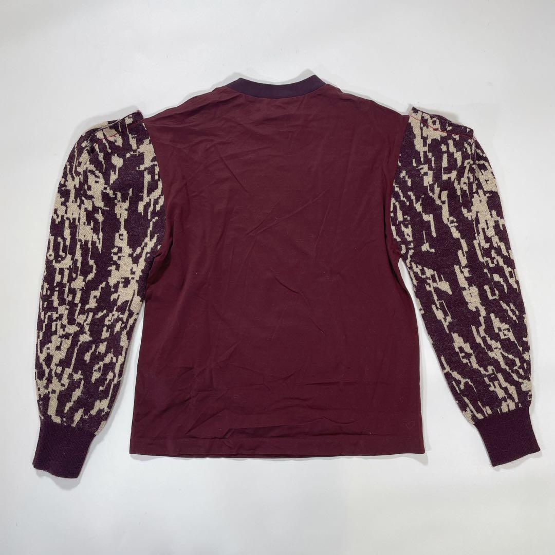 トーガアーカイブス　ニットベスト　ジャガード　カットソー　36 S 赤