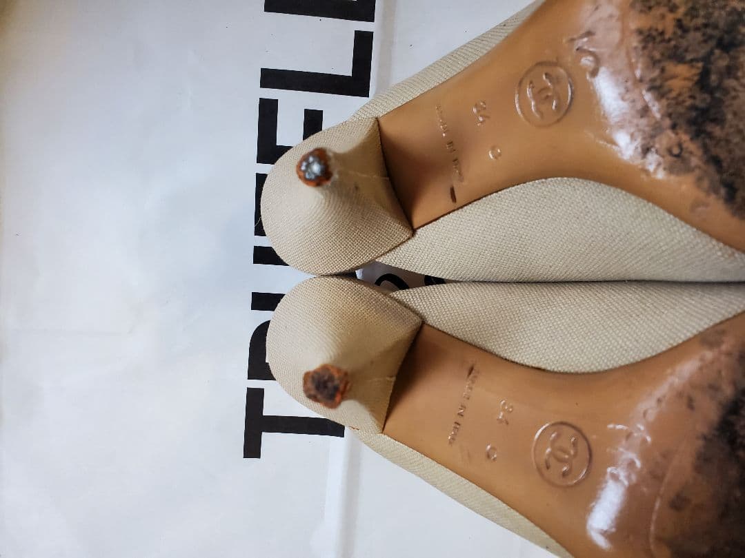 シャネル　CHANEL　ココマーク　キャンバスミュール　サイズ34