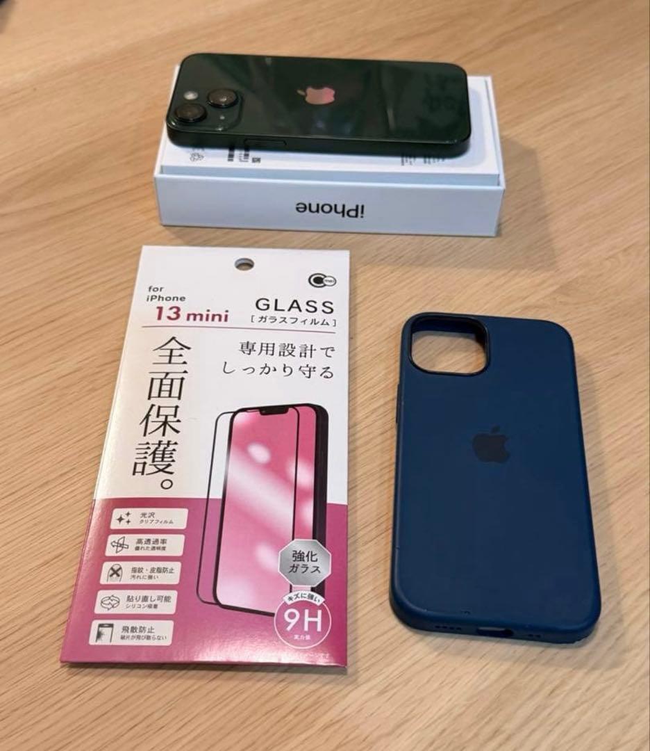 iPhone13mini 128GB グリーン バッテリー82%極美品 オマケ付