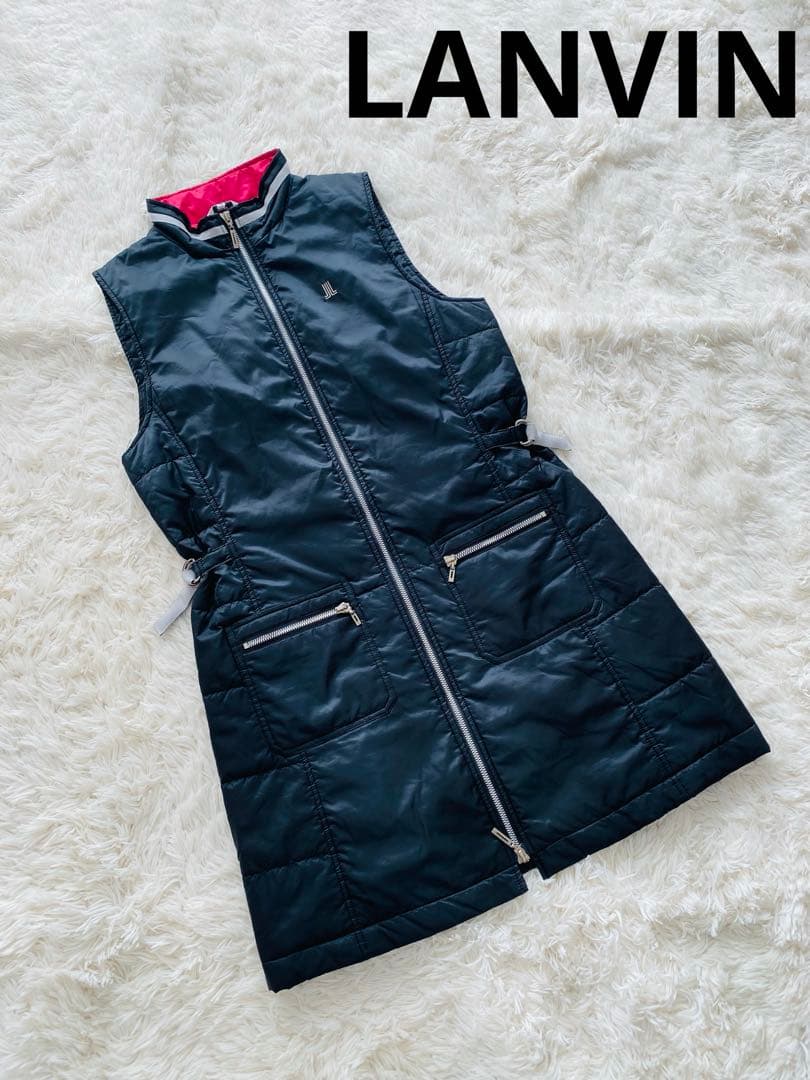 LANVIN 38 美品　ワンピース　レディース　ゴルフ　黒色　ランバンスポーツ