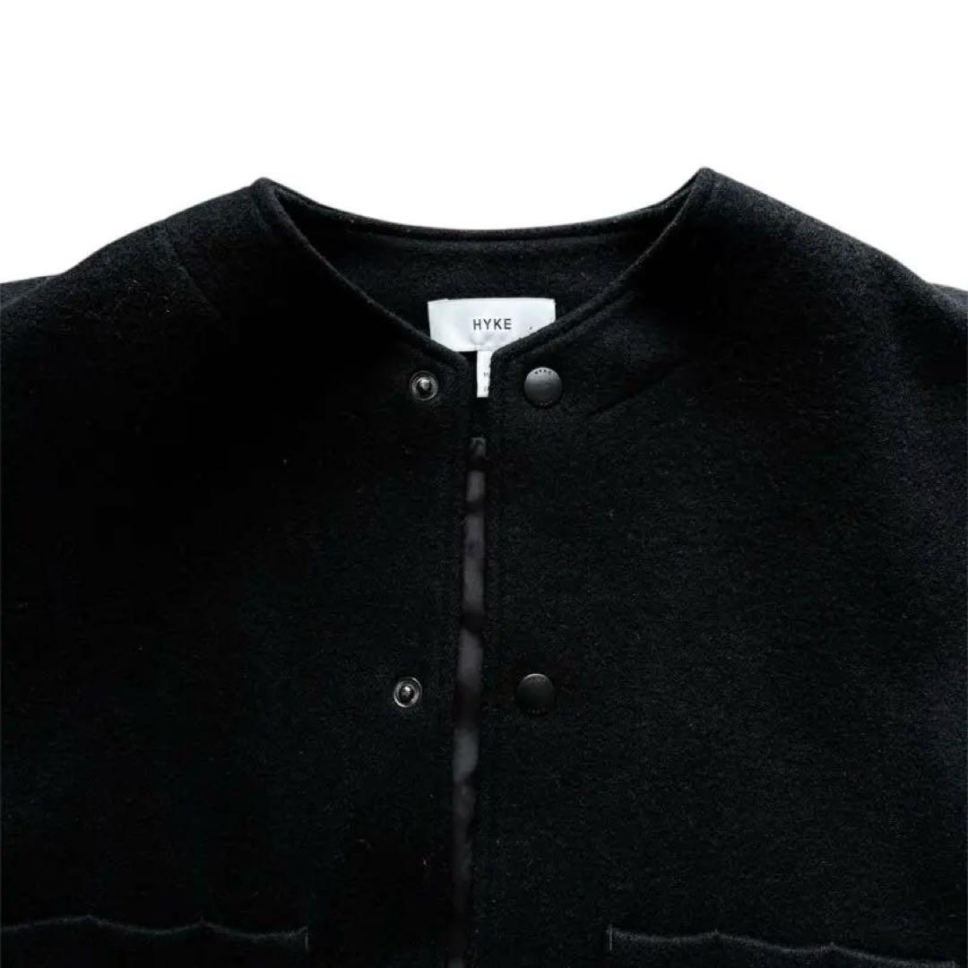 【再値下げ】美品　HYKE WOOL WORK ロングベスト　　 ブラック