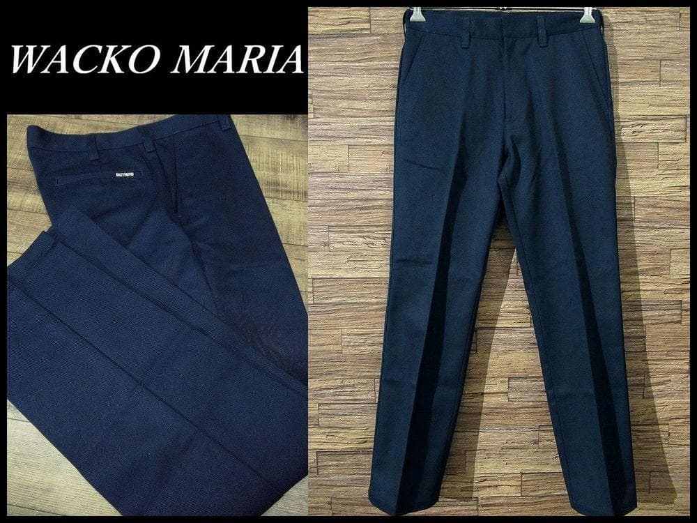 試着のみ ワコマリア ZACK ツイル チノ スケート パンツ ネイビー M