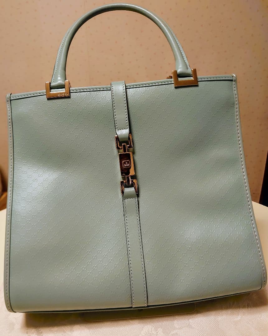GUCCI　ハンドバッグ　ミントブルー バッグ