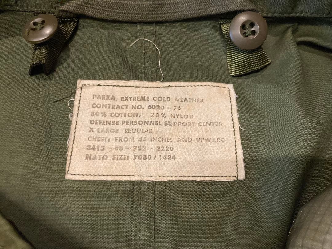 極美品　M65 フィッシュテールパーカー XL モッズコート 米軍実物 古着