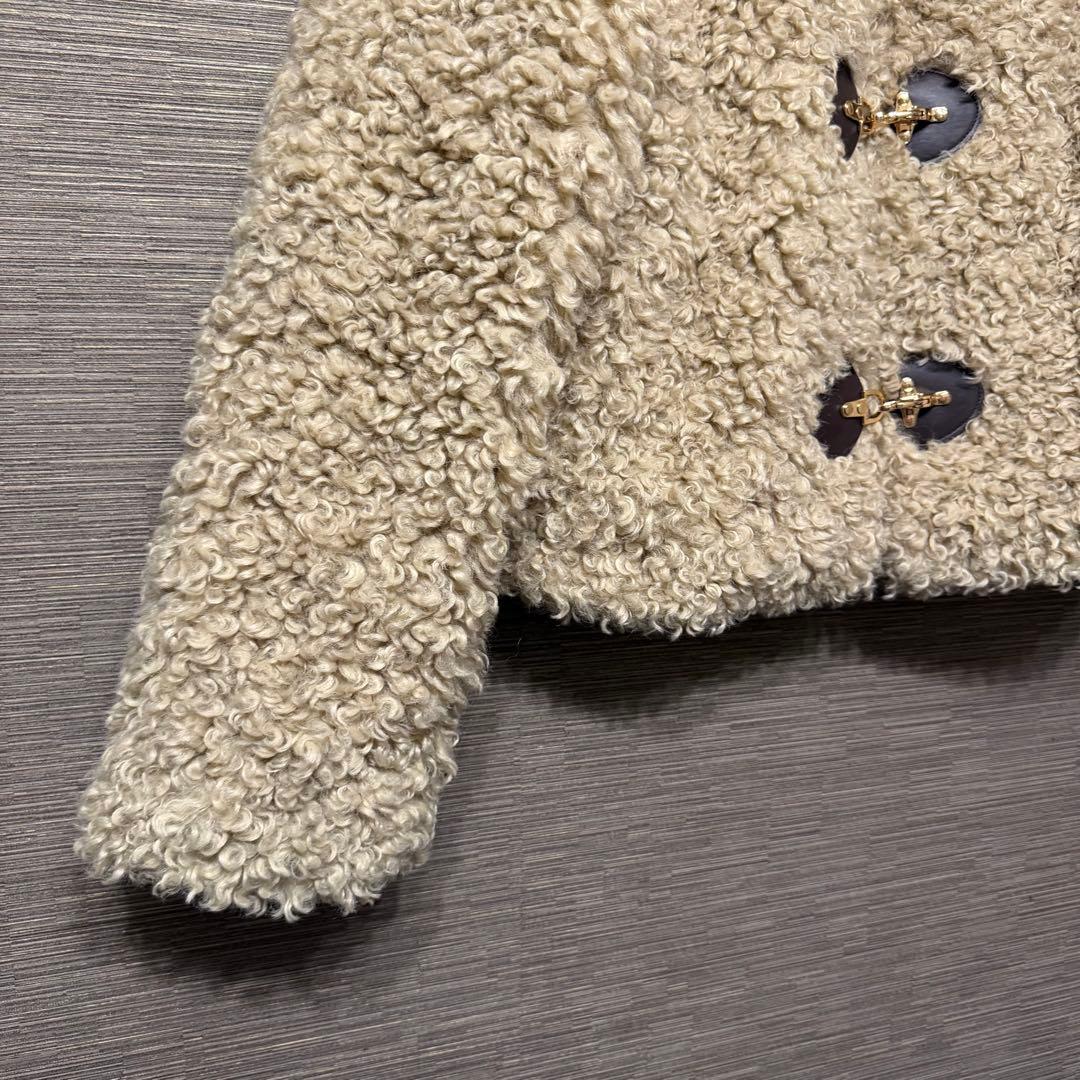 ZARA トグルボタン フェイクファー ボアジャケット S