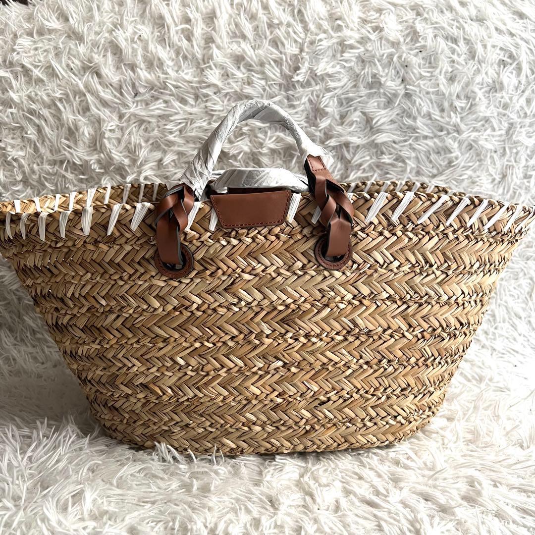 未使用品 アニヤハインドマーチ カゴバッグ アイズ 大容量 ラフィア ラージ
