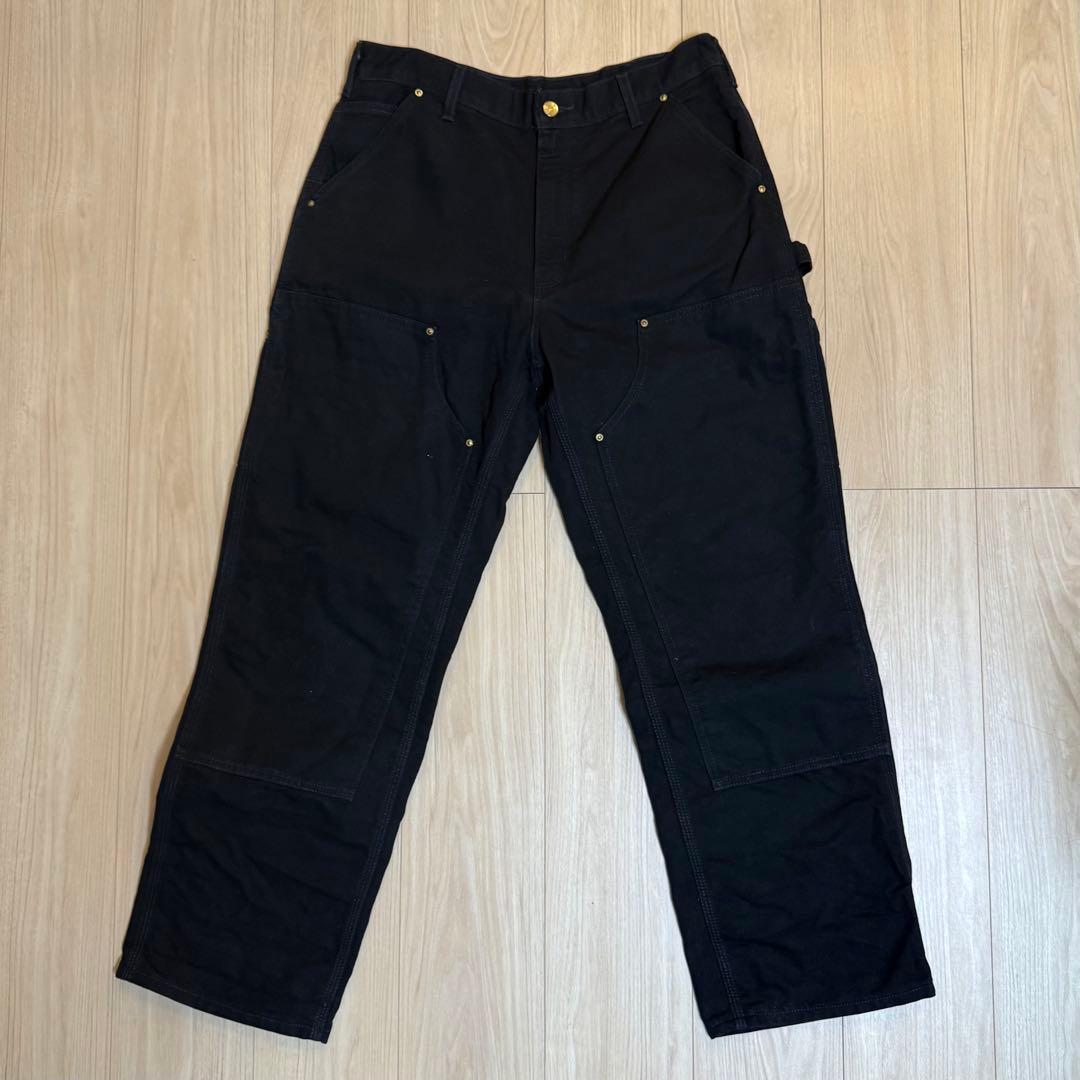 Carharttカーハート ダブルニー USA製 B01 ブラック　W34L30