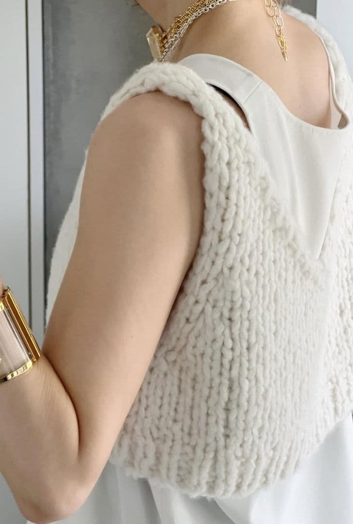 【限定価格】CHIEKO+ luxeknit 03 bustier babyca