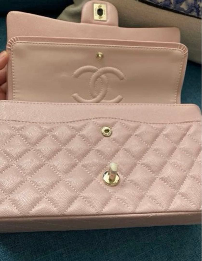 値下げ　CHANEL マトラッセ　ピンク　ショルダー　ノベルティ　ゴールド