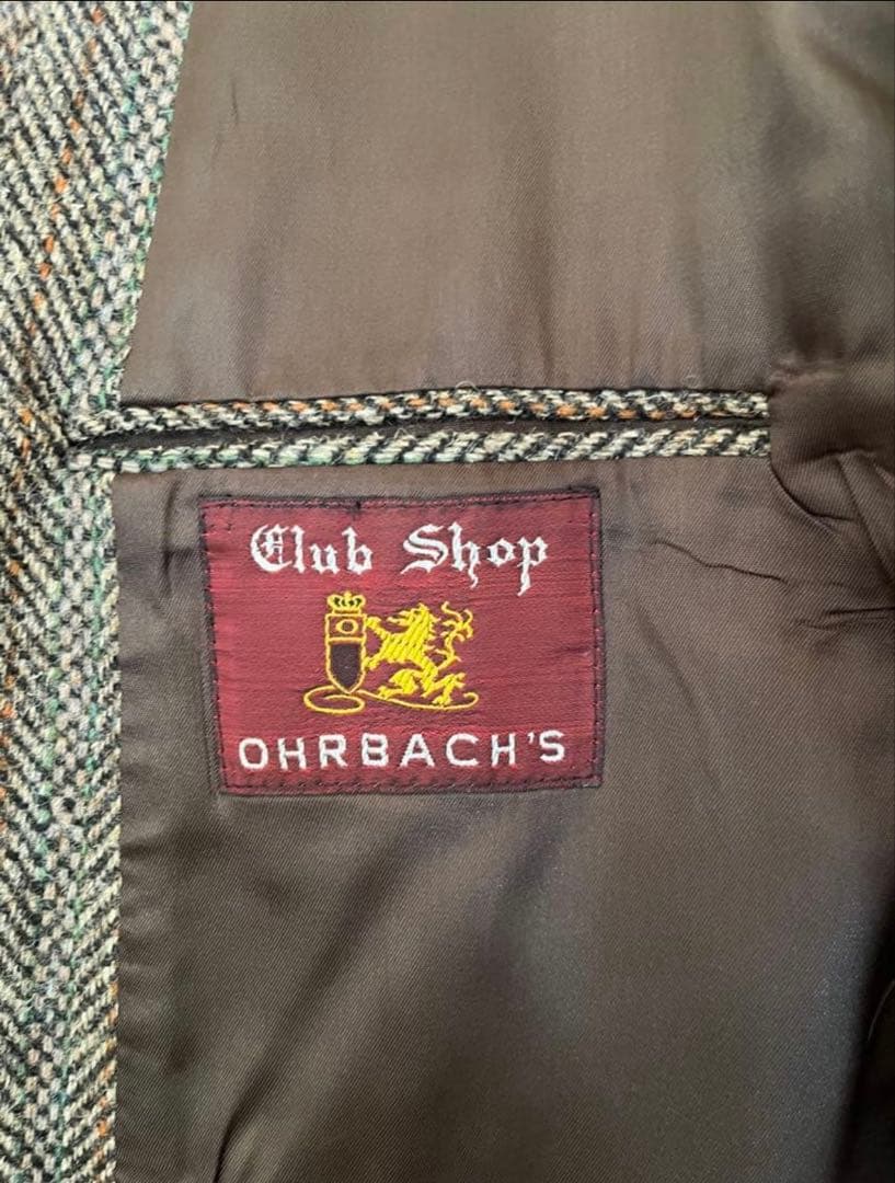 ハリスツイードブラウンテーラードジャケット