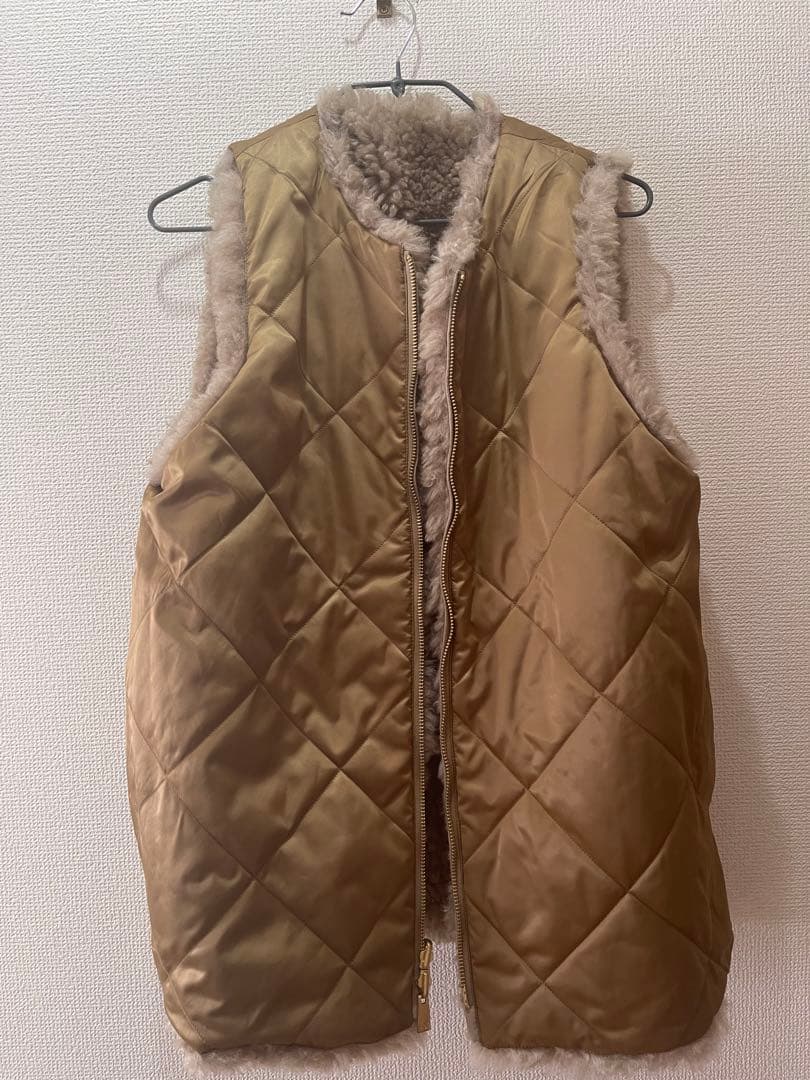 Curensology リバーキルトファーベストベージュ