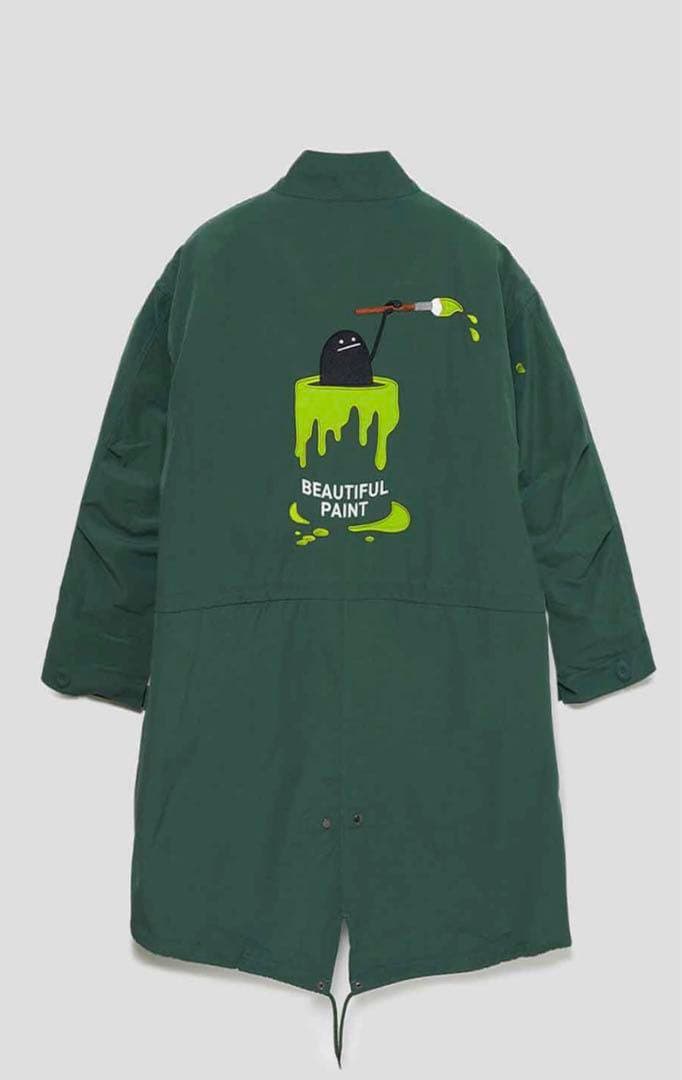 グラニフ ビューティフルシャドー ロング モッズコートライナー付 Sサイズ