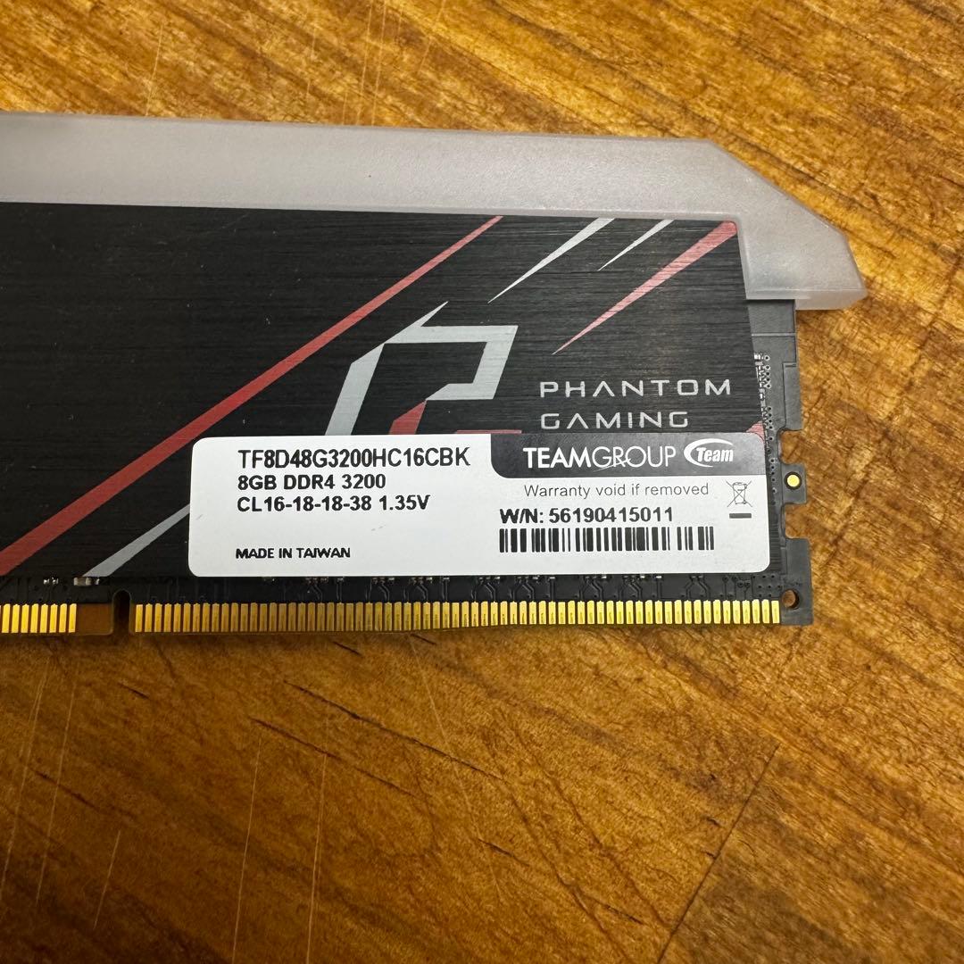 【動作確認済】Team 8GB DDR4 3200MHz 4枚　32GB