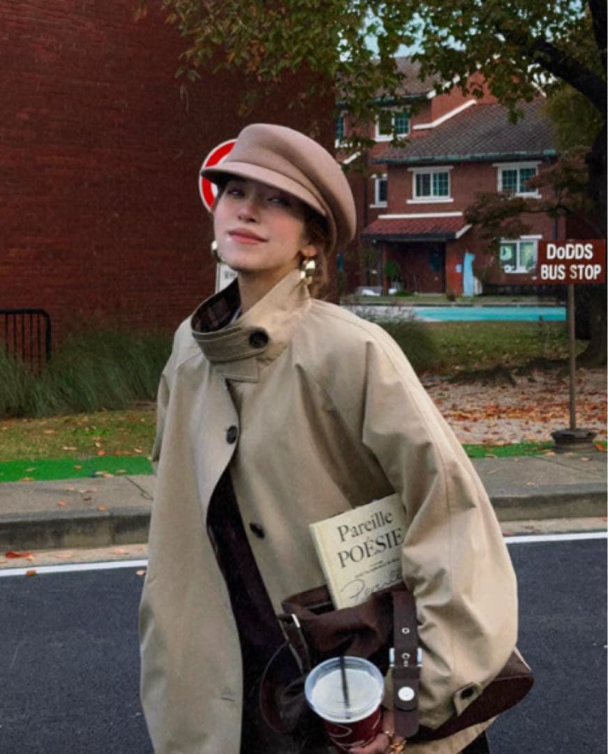 ★新品　nalm. ウールキャスケット ミルクベージュ