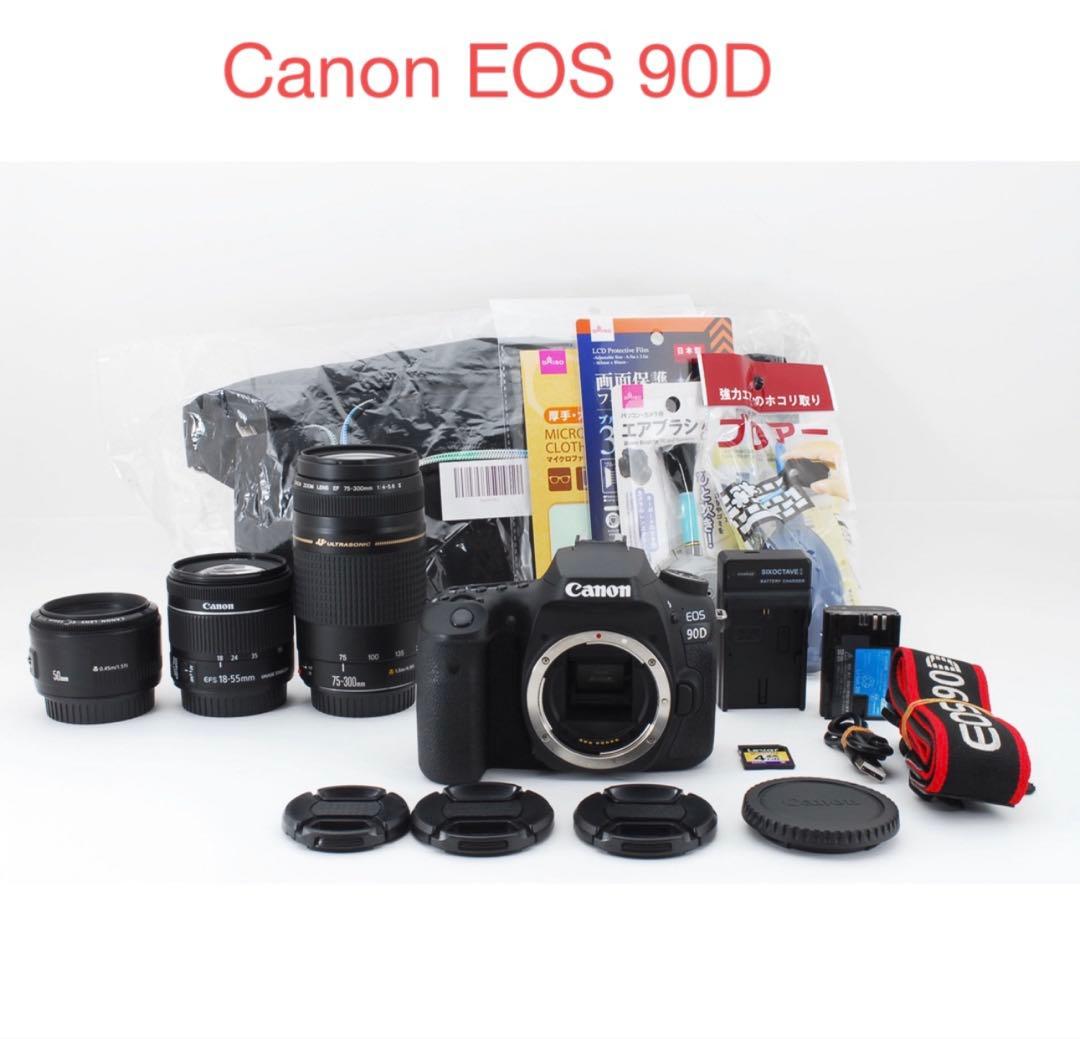 Canon EOS 90D 標準&望遠&単焦点トリプルレンズセット