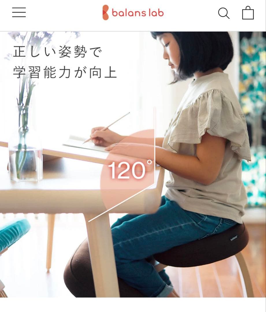 ★美品★ バランスチェア　イージー　ネイビー