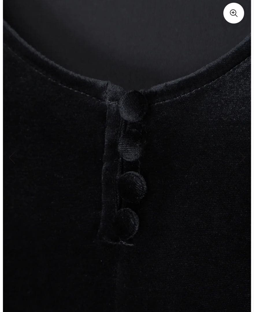 anuans ベロアシフォンドッキングワンピース ブラック