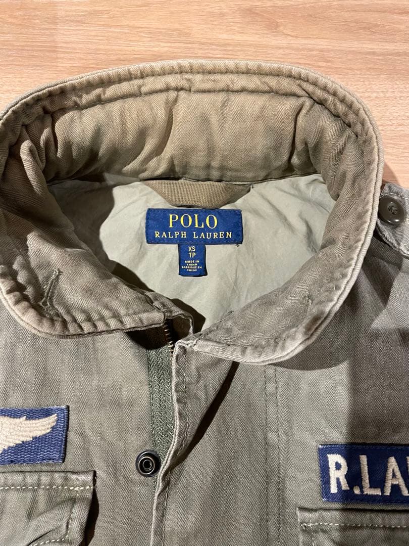 希少XS！名作 ポロ ラルフローレンM-65 フィールドジャケット ワッペン加工