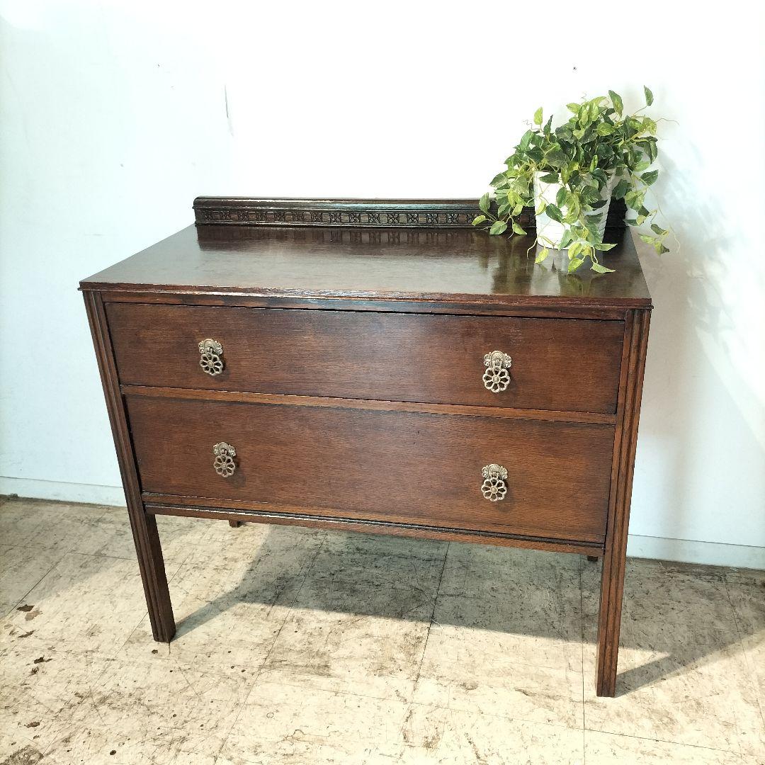 M♦イギリス製　アンティークファニチャー2段チェスト