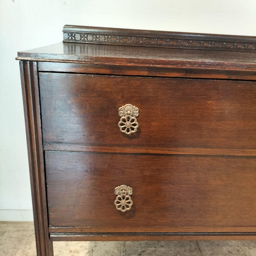 M♦イギリス製　アンティークファニチャー2段チェスト