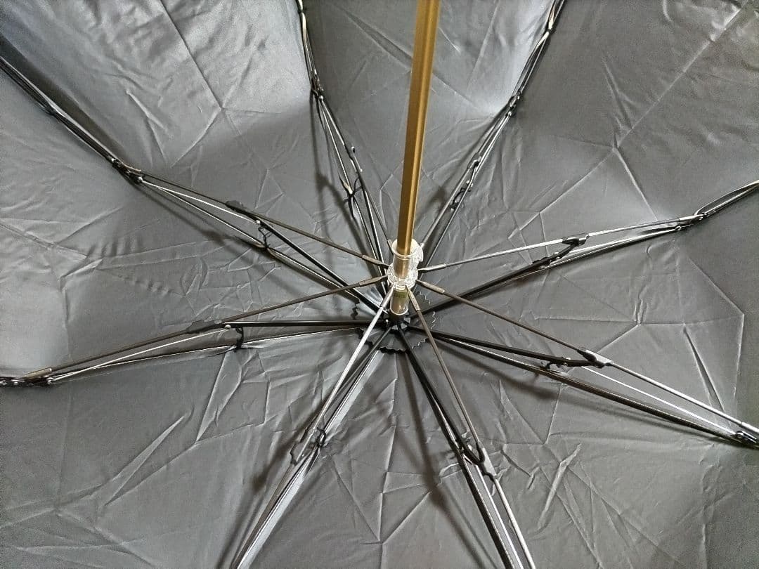 新品　アシーナニューヨーク 折りたたみ傘 晴雨兼用 ベージュ/黒