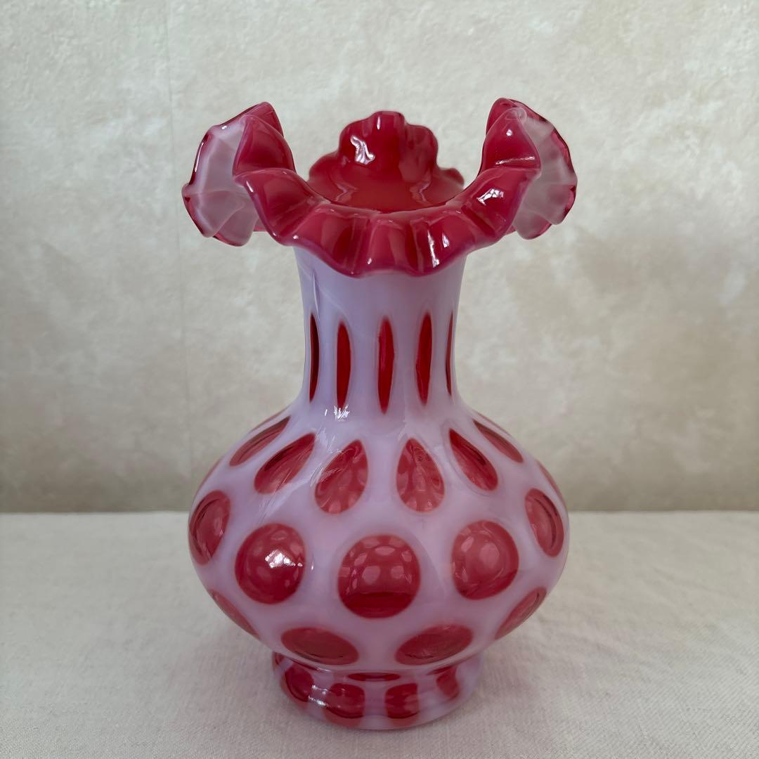 フェントン　オパールセント　ドット　花瓶