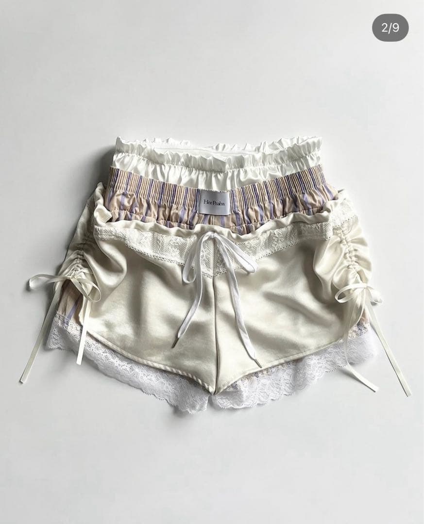 パンツ HP layered shorts shorts /Her Praha 25ss