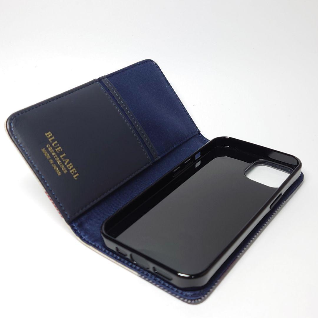 【新品タグ付き】ブルーレーベルクレストブリッジ 手帳型iPhoneケース 42
