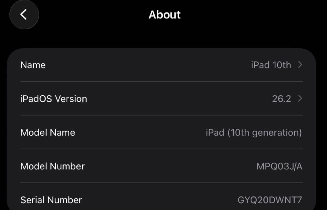 ケースフィルム付 iPad 10世代 バッテリー97%