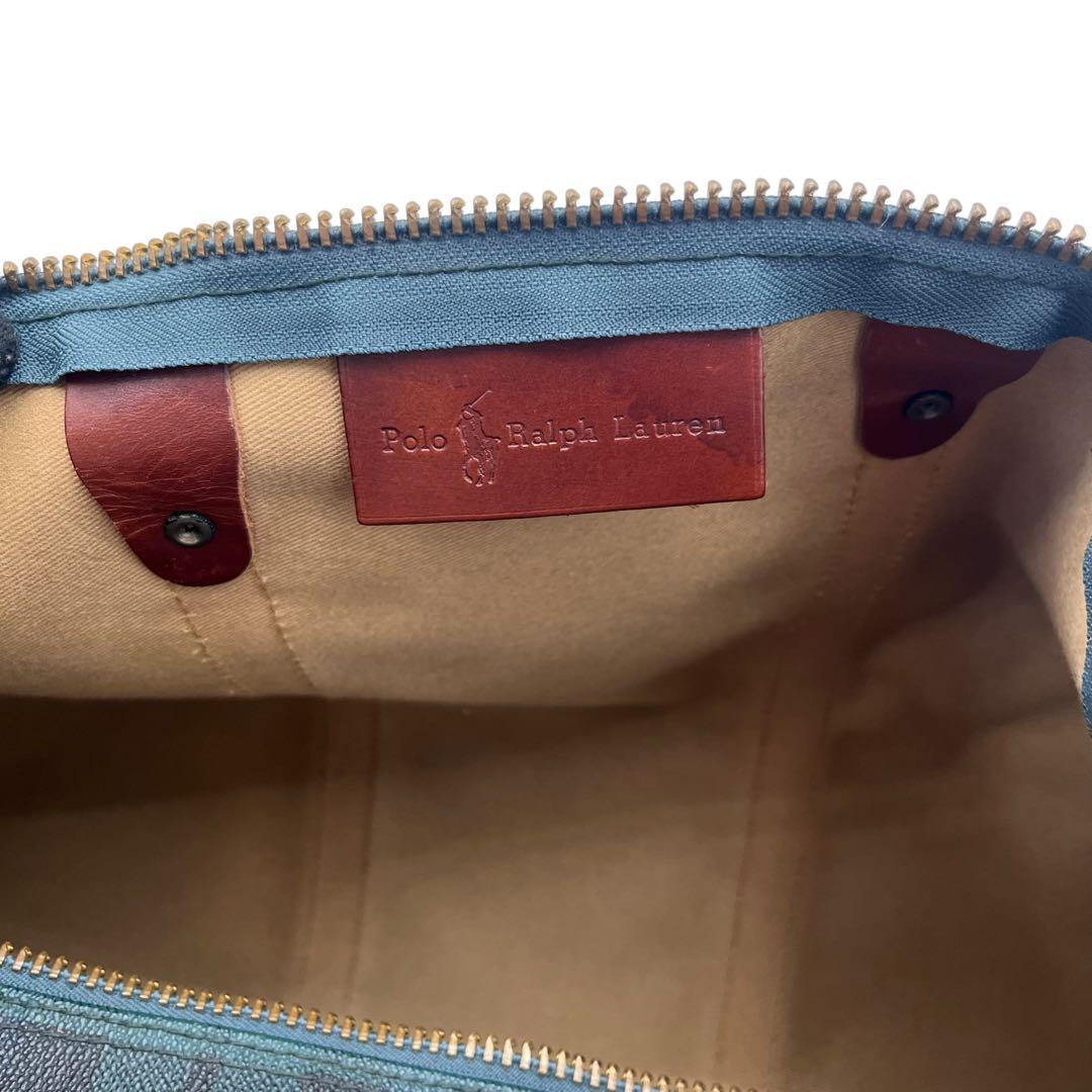 【人気アイテム】RALPH LAUREN ボストンバッグ グリーン レザー