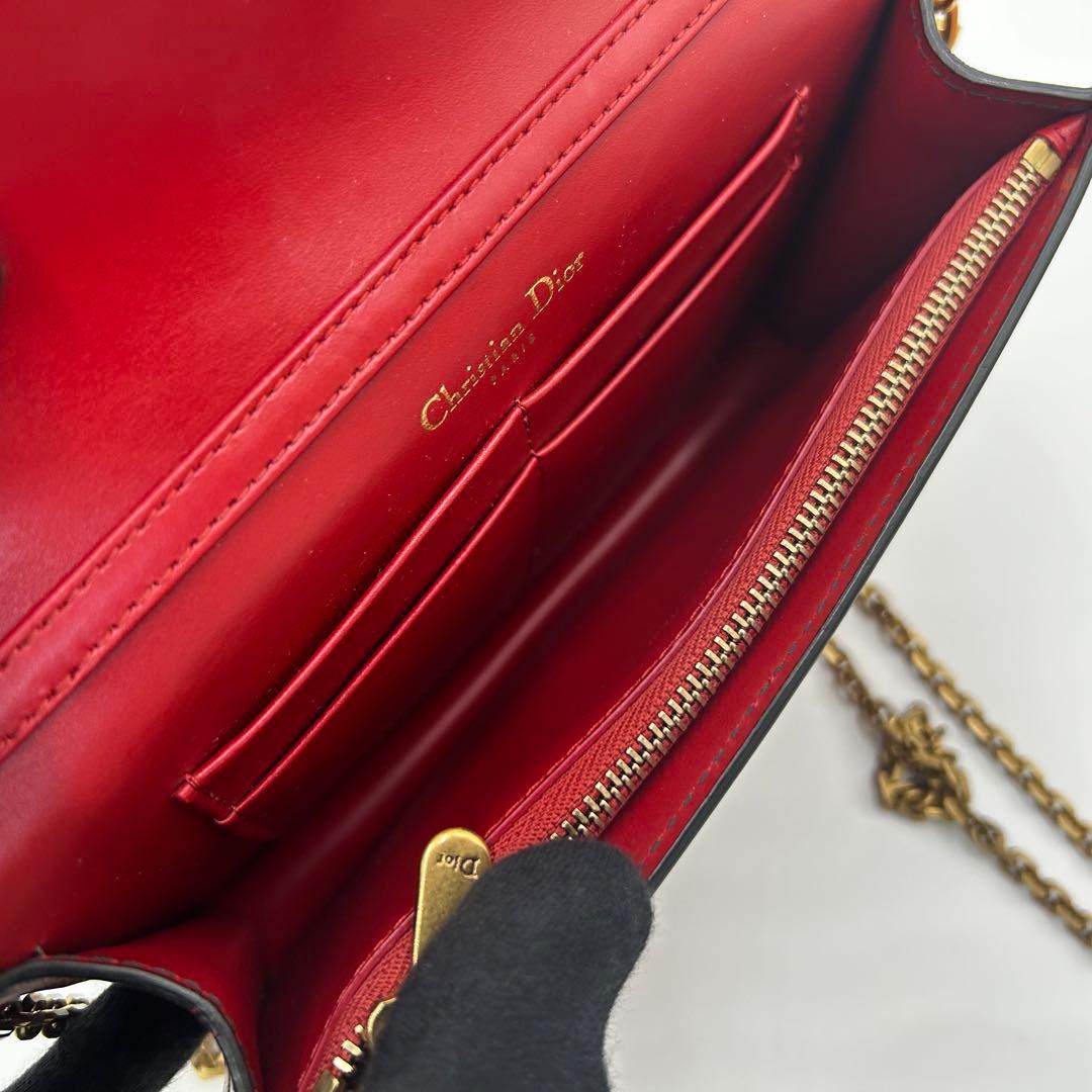 【希少】ディオール　チェーンウォレット　ショルダーバッグ　レディース　カナージュ