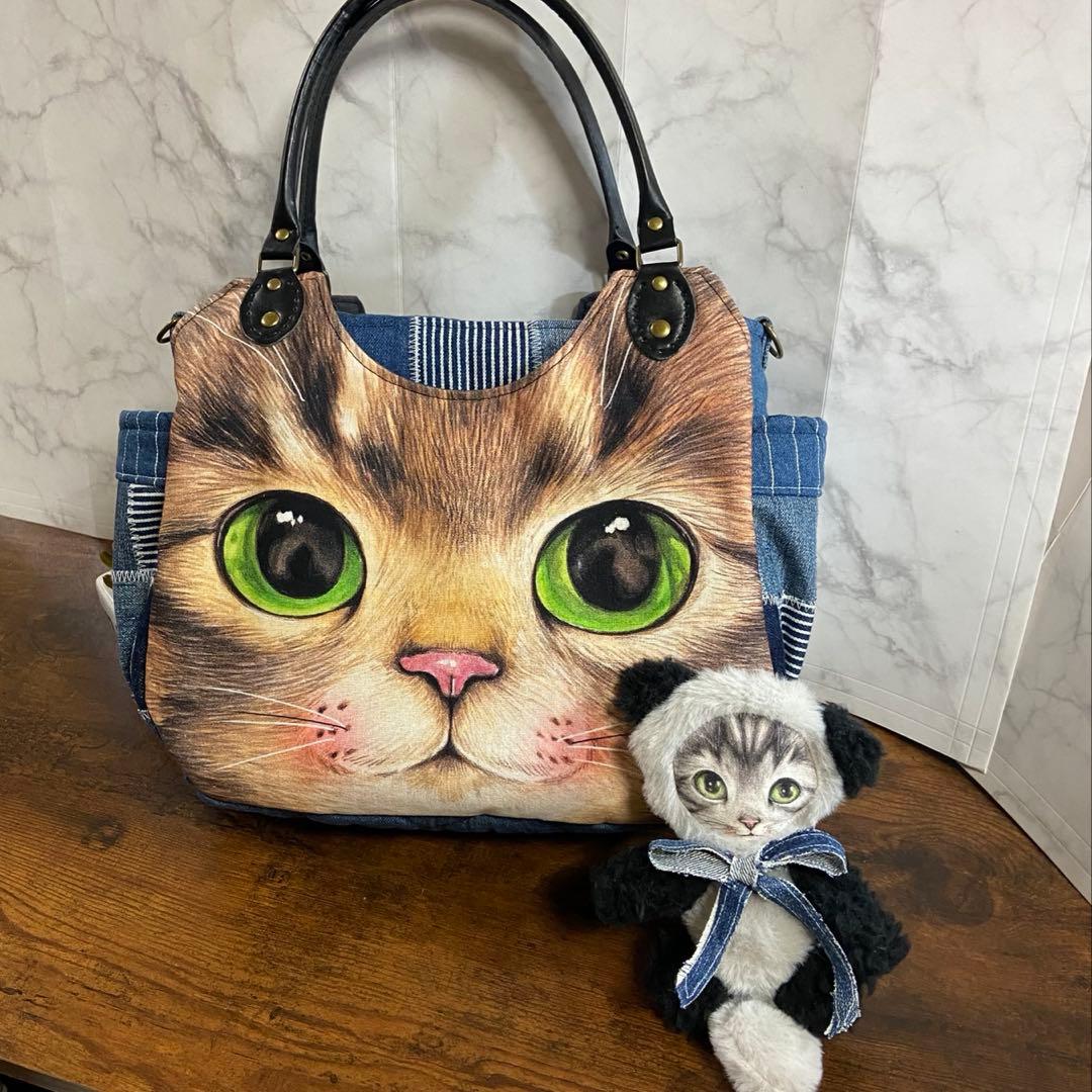 ね*】様 コヤンイサムチョン デニムリメイク【トートバッグ】パッチワーク ハンド