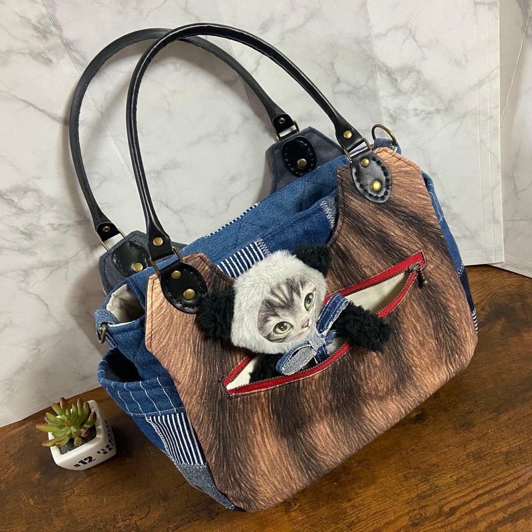 ね*】様 コヤンイサムチョン デニムリメイク【トートバッグ】パッチワーク ハンド