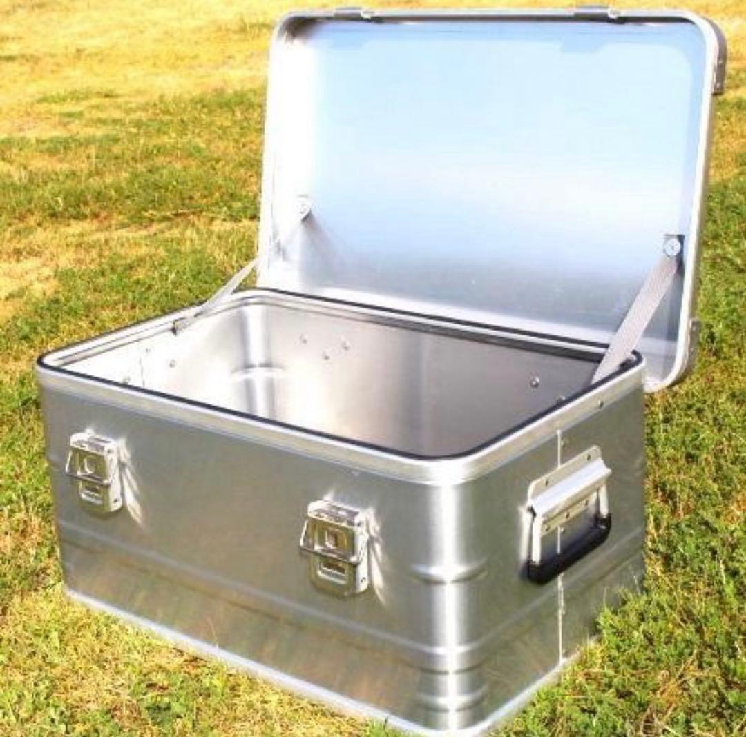 スタッキング アルミコンテナボックス ４９Ｌ ガレージ収納箱 コンテナボックス