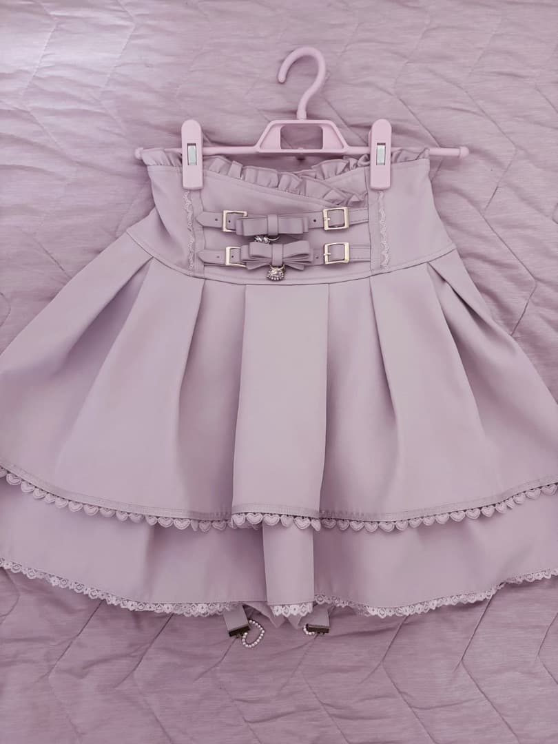 LIZLISA リズリサ 2連ベルトスカートピンク