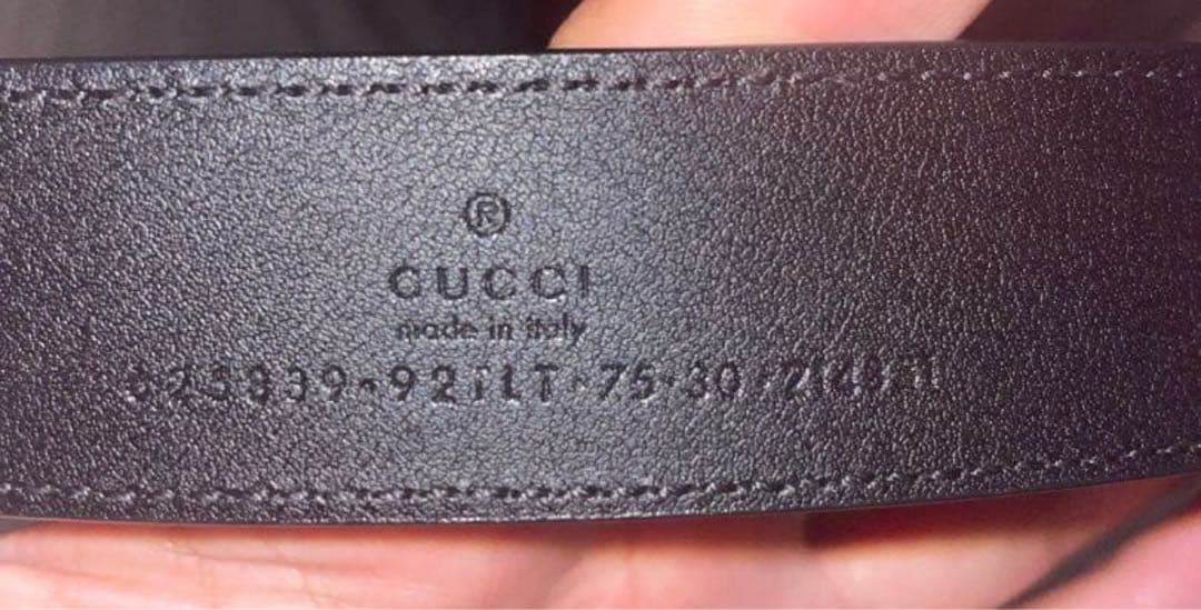 GUCCI レディース　ベルト ベージュ ブラック 75/30