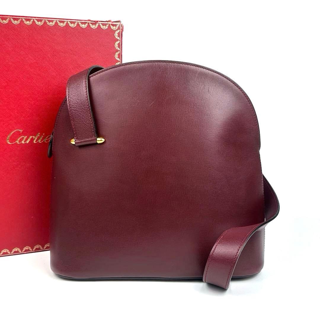 なみちゃん カルティエ ショルダーバッグ マストライン ゴールド金具