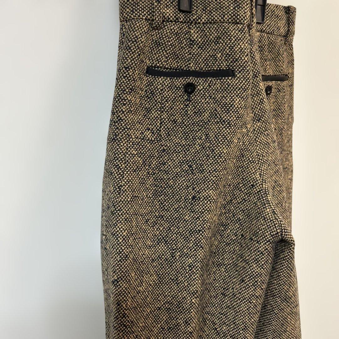 sacai ベージュ系ツイード ガウチョパンツ