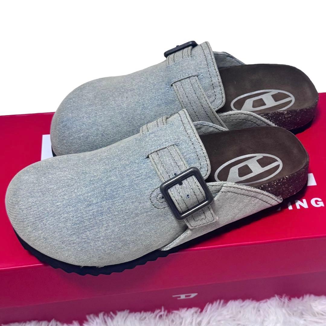 新品 未使用 DIESEL ディーゼル サンダル デニム 25.5 箱付き