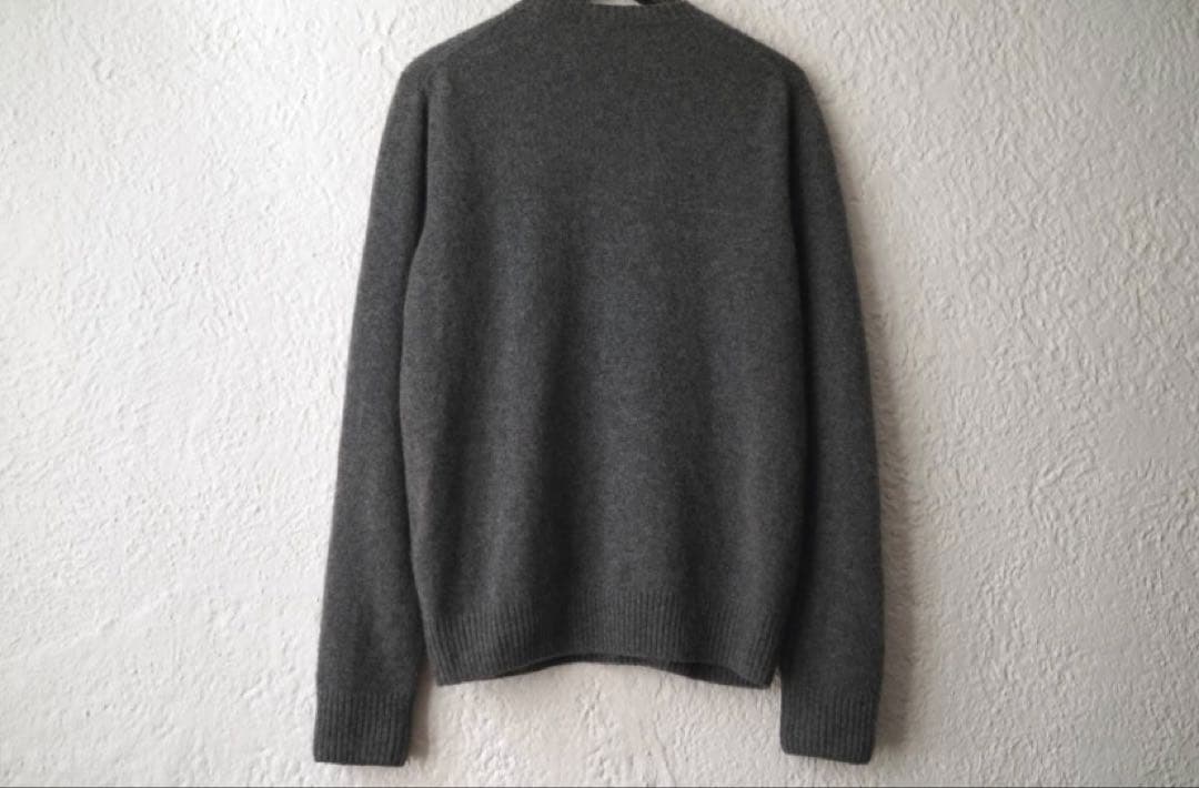 Q Retailor カシミヤクルーネックニットセーター グレー イタリア製