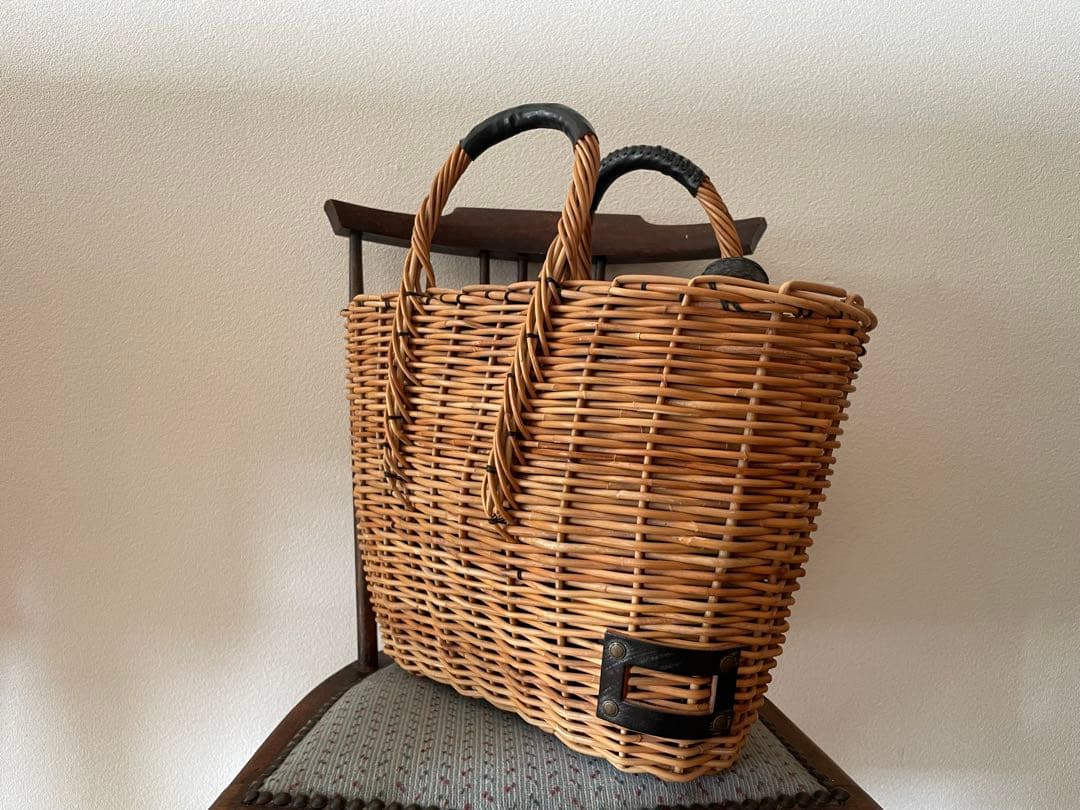 破損あり値下げします！エバゴス　ebagos 紅籐　ブライドル　かごバッグ