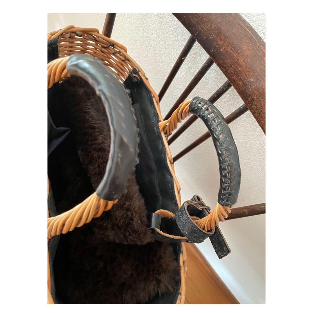 破損あり値下げします！エバゴス　ebagos 紅籐　ブライドル　かごバッグ