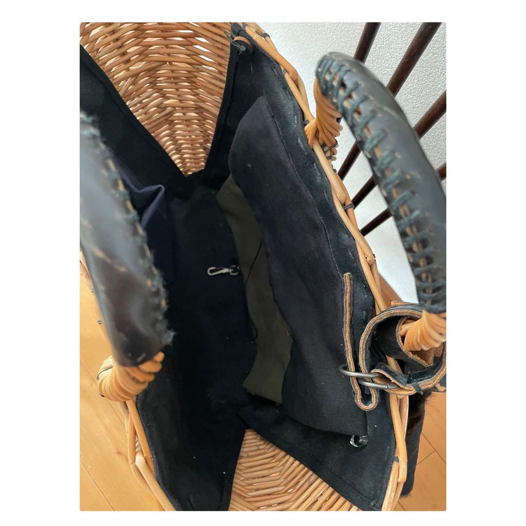 破損あり値下げします！エバゴス　ebagos 紅籐　ブライドル　かごバッグ