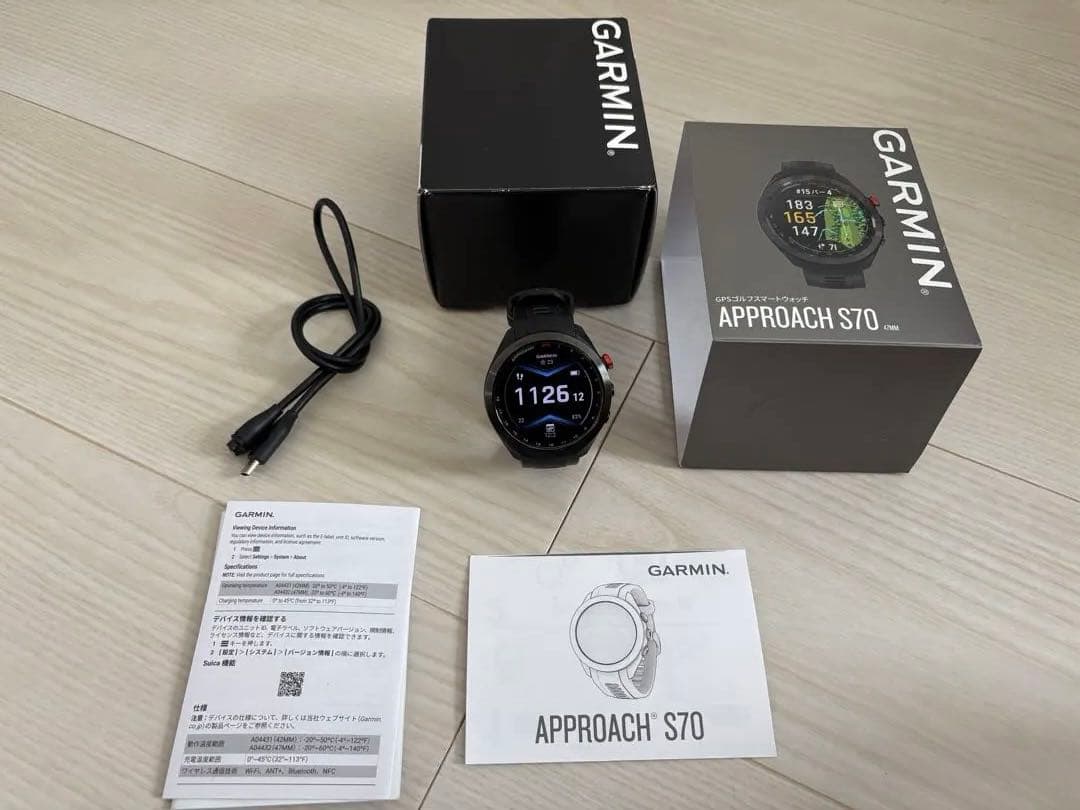 中古 ガーミン アプローチ S70 ブラック 47mm