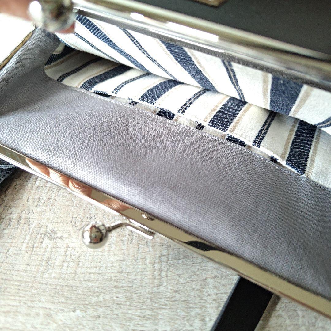 がま口バッグ　大きめ　ハンドメイド