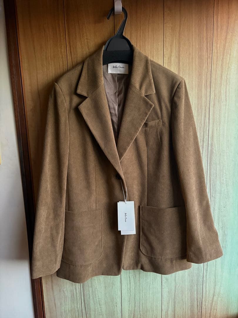【新品】MilaOwen コーデュロイパッチポケットシングルジャケット オリーブ