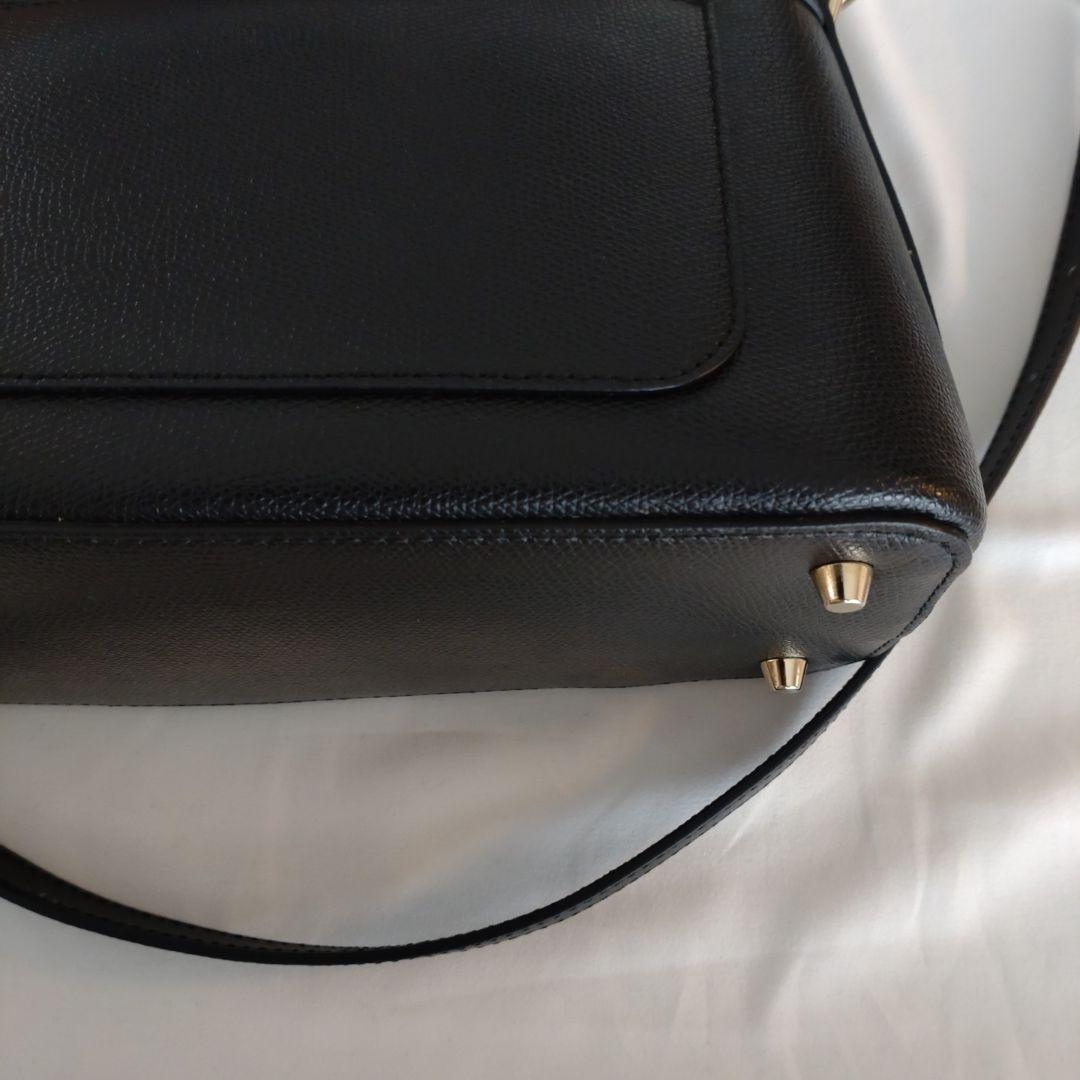 FURLA パイパー　ブラック ハンドバッグ　ショルダーつき