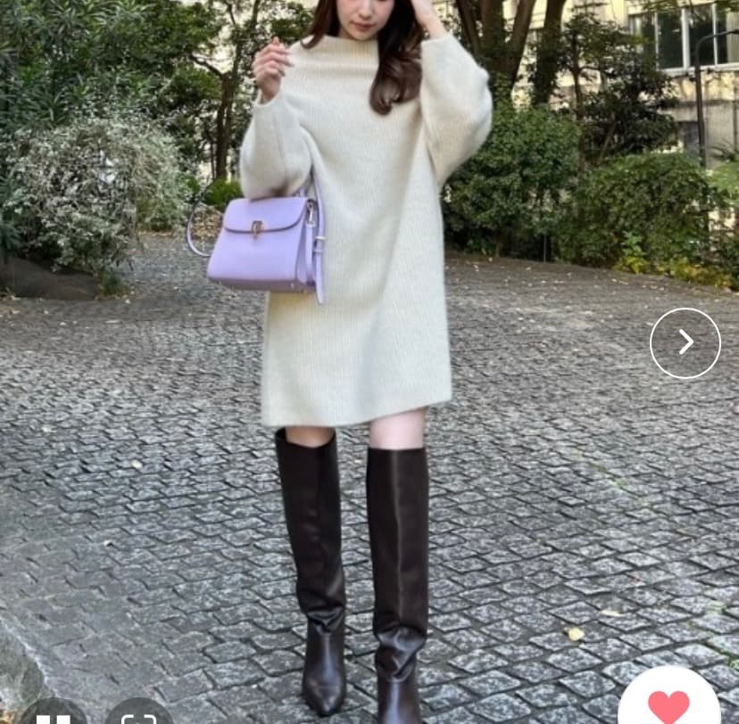 タグ付き未使用　FRAY I.D ラクーンニット　ミニワンピース　アイボリー