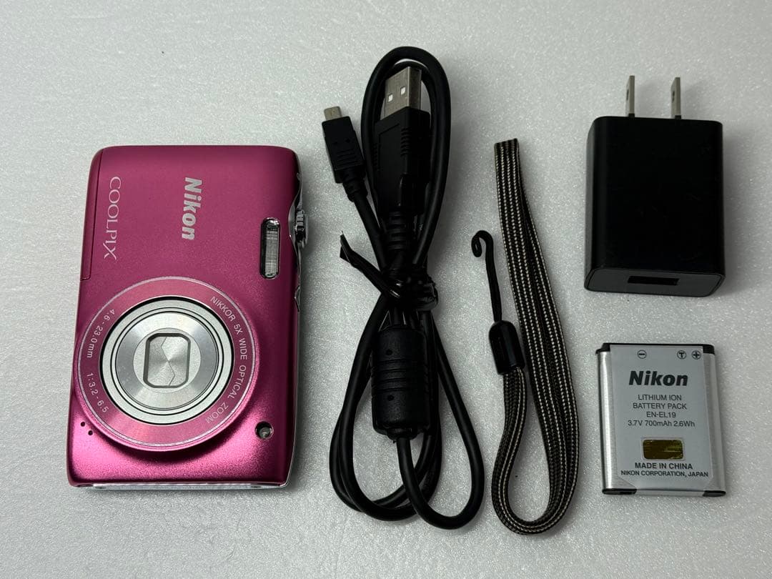 Nikon COOLPIX S3100 ピンク コンデジ 動作確認済　　レトロ