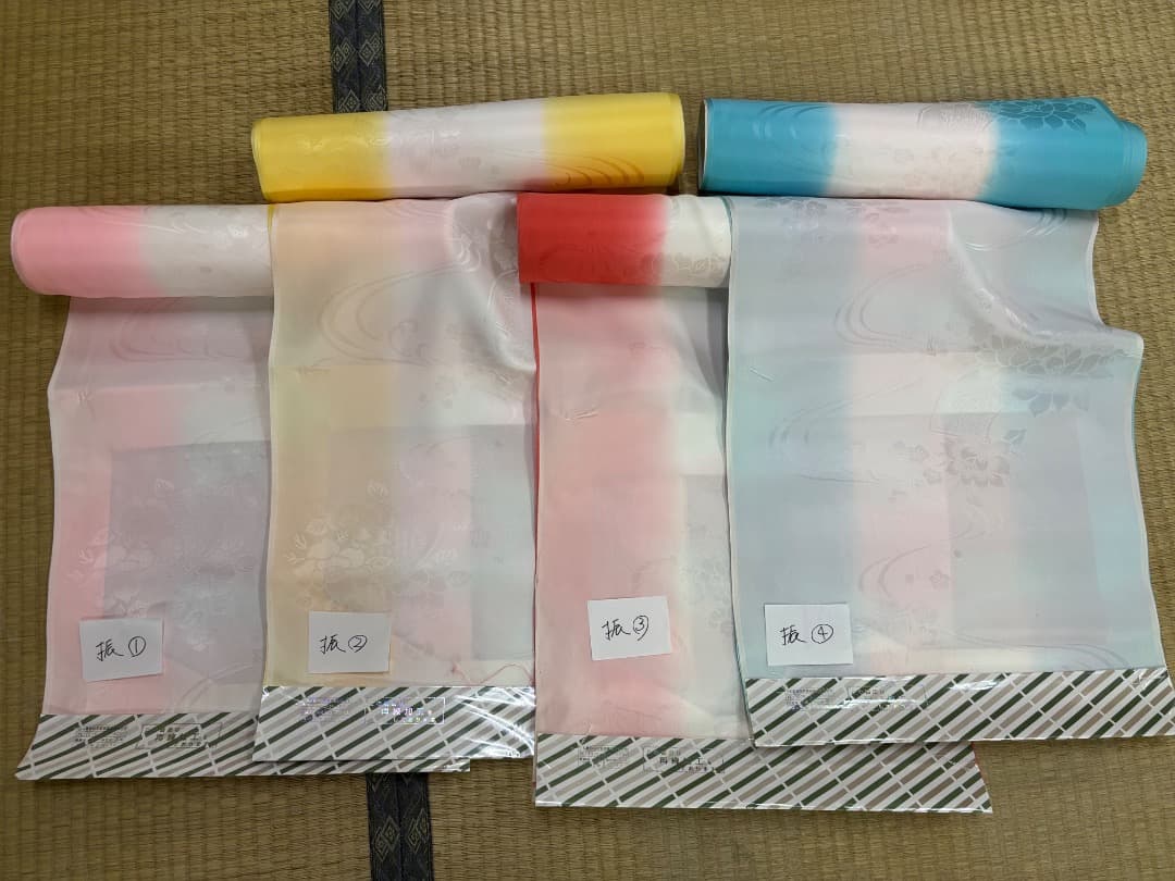 正絹　振袖用長襦袢　反物　未使用品　黄色②